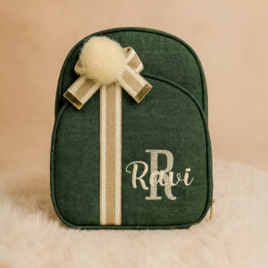 Mochila Média Verde Linho
